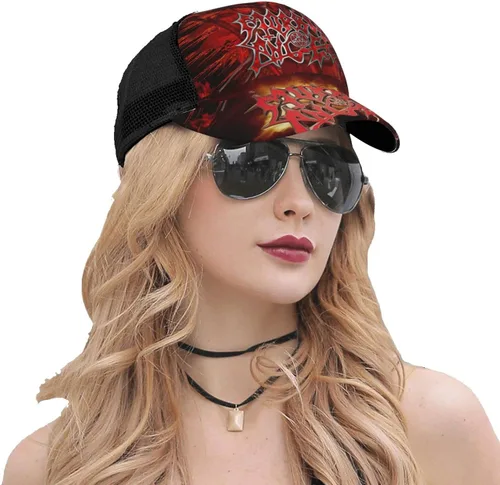 Vista 3 de Morbid Metal Band Angel Adjustable Baseball Cap Comfortable Men's Mesh Fishing Hat Snapback Trucker Hat Classic Suitable for Outdoors Such as Garden