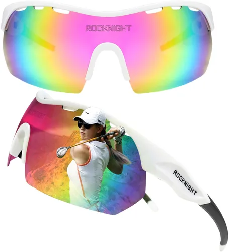 Vista 10 de ROCKNIGHT Polarized Sports Sunglasses for Cycling, Biking, Baseball & Volleyball - UV Protection, Lightweight & Durable