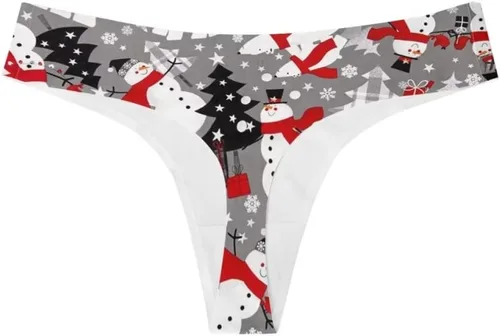 Vista 2 de Dellukee Ropa interior sexy de tanga para mujer, de corte alto, transpirable, elástica, cómoda, calzoncillo