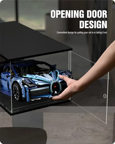 Vista 6 de Nifeliz Caja de exhibición de acrílico para modelos grandes a escala 1:8, organizador y almacenamiento de autos de juguete de construcción, regalos