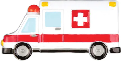 Vista 2 de Elves - Adornos médicos personalizados 2025 – Adorno de ambulancia EMT para árbol de Navidad, regalos de agradecimiento para compañeros de trabajo