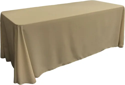 Vista 157 de LA Linen Mantel rectangular lavable de popelín de poliéster, resistente a las manchas y a las arrugas, cubierta de mesa 60x84, mantel de tela