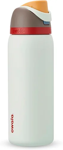Vista 2 de Owala Botellas de agua aisladas de acero inoxidable de 32 onzas con popote, juego de 2