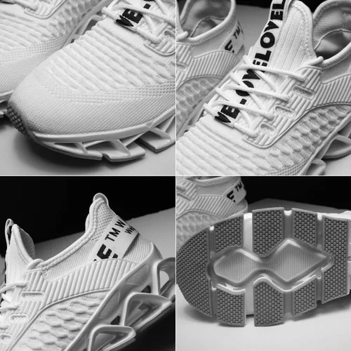 Vista 4 de Chopben Zapatos deportivos para correr Blade para hombre, zapatillas antideslizantes de moda, transpirables, de malla, suela suave, casuales