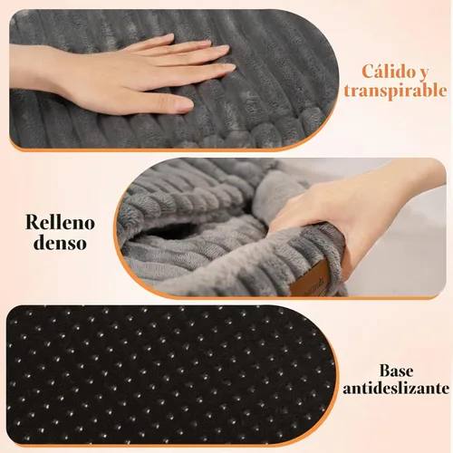 Vista 4 de CHEERPALS Cama tipo cueva para gatos de interior cubierta con capucha