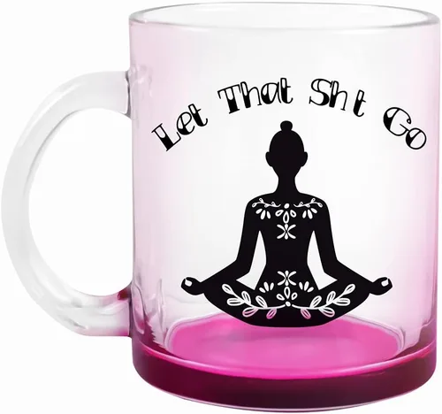 Vista 6 de Fatbaby ¡No hables! Taza de café divertida de 11 oz de vidrio, regalo de cumpleaños original para mujeres, esposa, mamá, hija con taza de frases