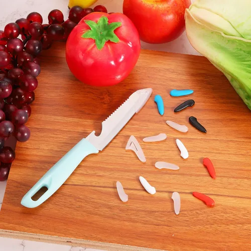 Vista 5 de uxcell Funda protectora de punta de cuchillo de plástico, 20 unidades, fundas protectoras para cuchillos, fundas de punta de cuchillo para cocina