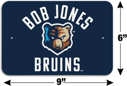 Vista 6 de Bob Jones University Bruins Logo Home Business Office Sign – Plástico – 6" x 9" (15.3cm x 22.9cm)