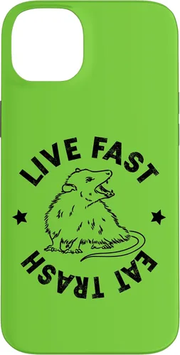 Vista 15 de iPhone 16 Funny Live Fast Eat Trash Possum Lover Case