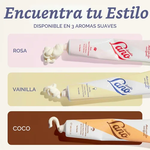 Vista 6 de Crema de manos Lanolips - Loción de lanolina con aceite de coco, manteca de karité y vitamina E - Crema para cutículas y manos para manos secas