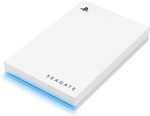 Vista 3 de Seagate Game Drive PS4/PS5, 5TB, Disco duro externo portátil, 2.5 pulgadas, USB 3.0, blanco, LED azul, Plug and Play, Modelo: STLV5000200