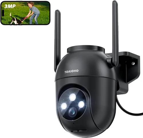 Vista 11 de Paquete de 2 Cámaras de Seguridad Exteriores con Cable: Cámara de 3MP para Seguridad del Hogar Exterior Sistema WiFi 2.4G/5G Homekit Cámara de Video
