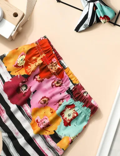 Vista 6 de KANGKANG Ropa de bebé recién nacida Hi I'm New Here, traje para recién nacido, mameluco para bebé, pantalones florales, lindos trajes de bebé niña