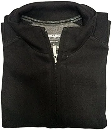 Vista 3 de Kirkland Signature 14 - Jersey activo para hombre (100% algodón), L, Negro
