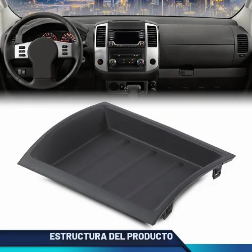 Vista 8 de PIT66 Caja de almacenamiento con bisel superior negro para Nissan Xterra