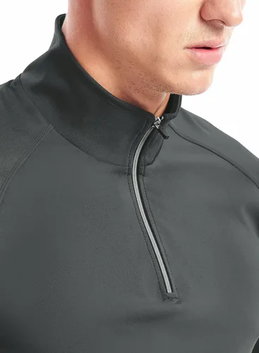 Vista 4 de Zengjo Sudadera de manga larga con cremallera de 14 para hombre
