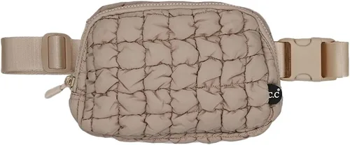 Vista 12 de C.C Bolsa de cintura para mujeres – Riñonera acolchada cruzada para el cuerpo con correa ajustable, idea de regalo de moda, Ajuste regular