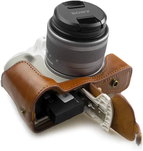 Vista 5 de kinokoo Funda de piel sintética completa para Canon EOS M50 0.591-1.772 in