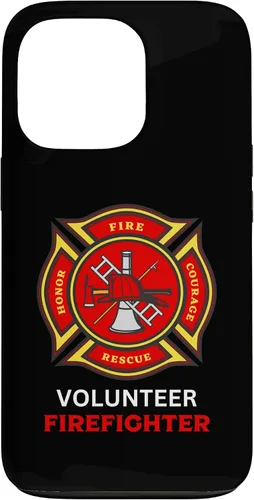 Vista 10 de Funda para iPhone 16 con logotipo de bomberos voluntarios con símbolo de bombero