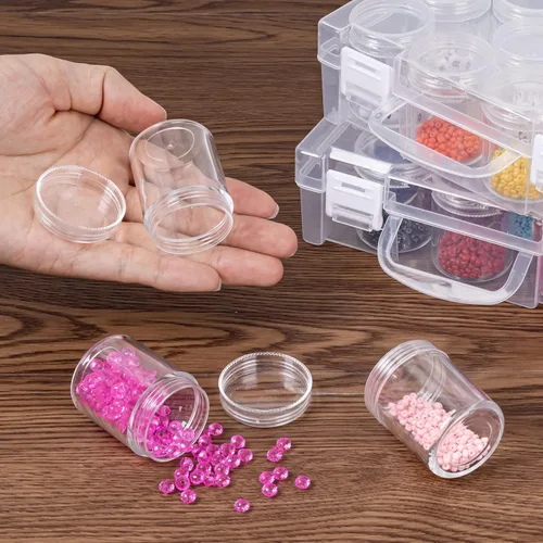 Vista 3 de Caja organizadora de cuentas, caja de almacenamiento de arte de pintura de diamante, accesorios de arte de pintura de diamante, contenedores