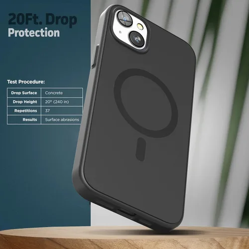 Vista 5 de Encased SlimShield para iPhone 14 Funda con Clip para Cinturón con Soporte para Teléfono (Compatible con MagSafe) Negro Mate (iPhone 14)