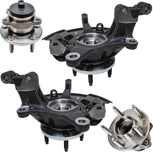 Vista 19 de Detroit Axle - Kit de nudillos traseros izquierdo FWD para Hyundai Santa Fe 2007-2009 Veracruz 2007-2012, reemplazo del conjunto de cojinete