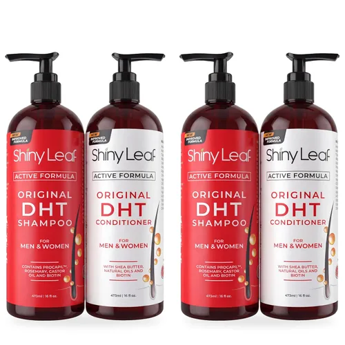 Vista 10 de DHT Blocker Champú y acondicionador - Para mujeres y hombres, fabricado en Estados Unidos, tratamiento contra la caída del cabello, con biotina