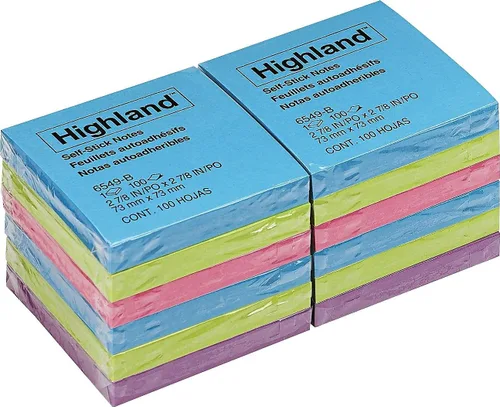 Vista 2 de Highland™ Bloc de notas adhesivas