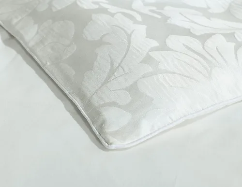 Vista 3 de Royal Hotel Bedding Juego de funda de edredón jacquard Sara de 7 piezas (funda de edredón), lazos en las esquinas con funda de edredón y cierre