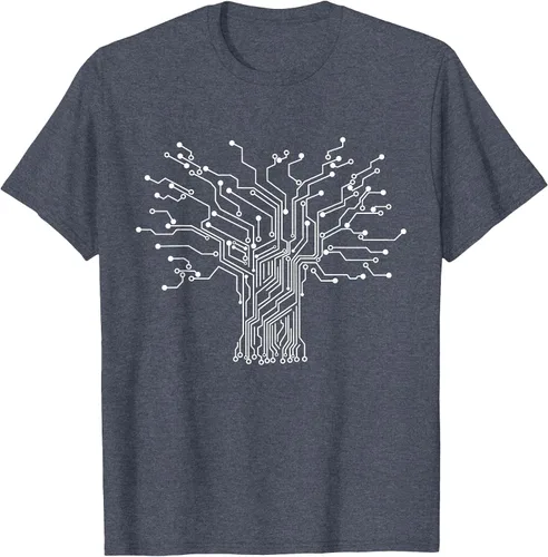 Vista 62 de Electronics Technician Binary Tree - Electrical Engineer T-Shirt Asphalt Grey