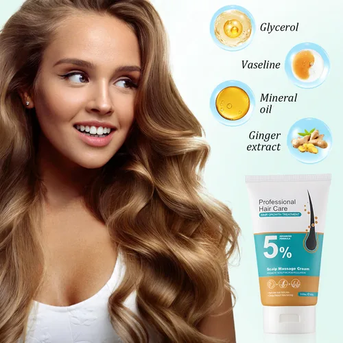 Vista 2 de 2 cremas de masaje para el cuero cabelludo al 5% del crecimiento del cabello, crema profesional para el cuidado del cabello, anti-pérdida de cabello