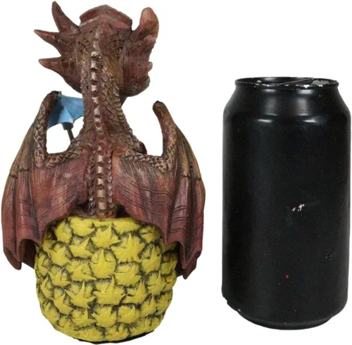 Vista 7 de Ebros Gift Figura de dragón de piña tropical de Tiki Mai Tai, bebida de alcohol borracho, 6.25 pulgadas de alto, medieval renacentista de fantasía