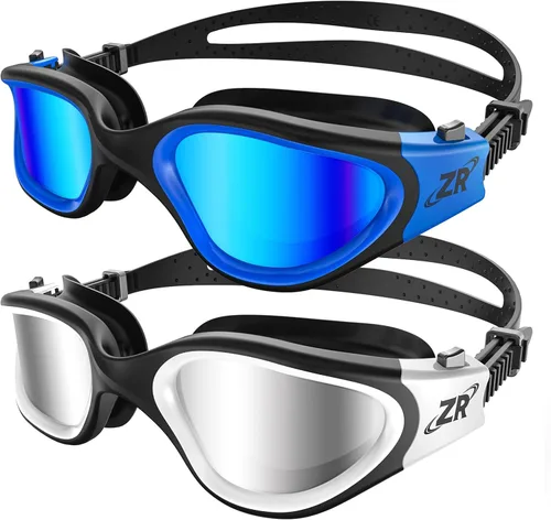 Vista 12 de ZIONOR Gafas de natación, 2 paquetes de gafas de natación polarizadas G1 para adultos, hombres y mujeres