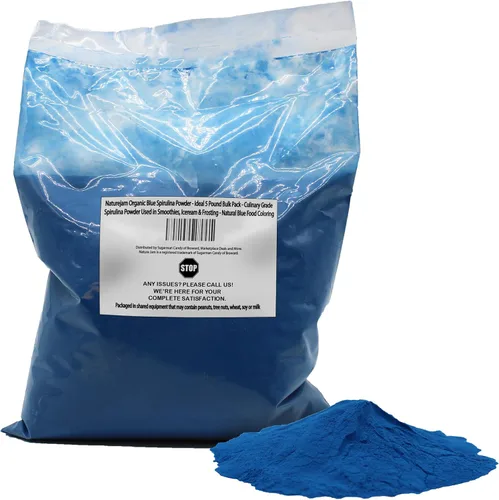Vista 8 de Naturejam - Polvo de espirulina azul orgánico, 1 libra a granel, 16 onzas, grado culinario prémium para licuados, colorante alimentario azul natural