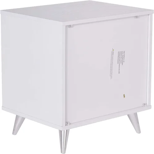 Vista 13 de SEI Furniture Oren - Mesita de noche con cajones, color blanco (AMZ2486FH)