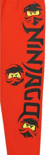Vista 6 de LEGO Ninjago - Conjunto de pijama de algodón de 4 piezas, color rojo, talla 4 a 10