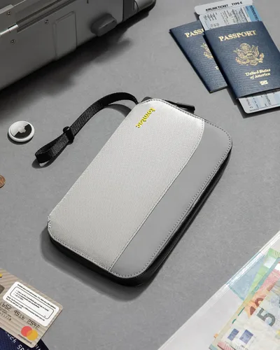 Vista 9 de Carteras para pasaporte T03, Gris, Cartera Rfid