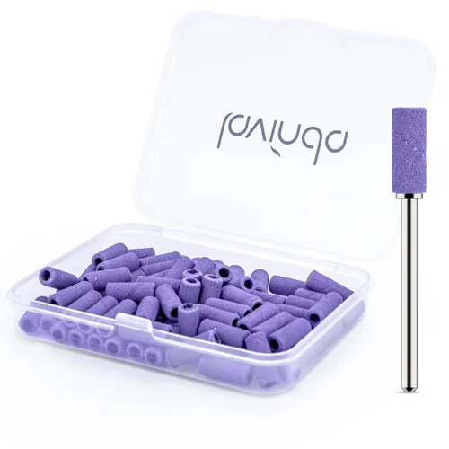 Vista 25 de Lavinda Brocas para taladro de uñas de 3/32 pulgadas de fácil remoción para bandas de lijado, mandril pequeño profesional de acero inoxidable de 3.1