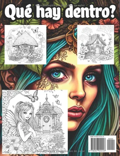 Vista 2 de Casas De Hadas Libro Para Colorear Casas Mágicas de Hongos para relajación y Alivio de la Ansiedad. Hadas de la fantasía del adulto con las páginas