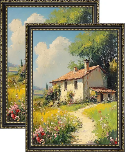 Vista 9 de eletecpro 8x10 Vintage Picture Frame, Glass Cover, Gold, 2-Pack Dorado