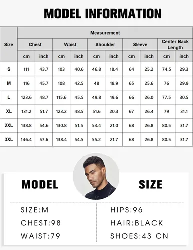 Vista 6 de COOFANDY Men's Lightweight Shirt Shacket Long Sleeve Textured Button Down Shirts Casual Jacket