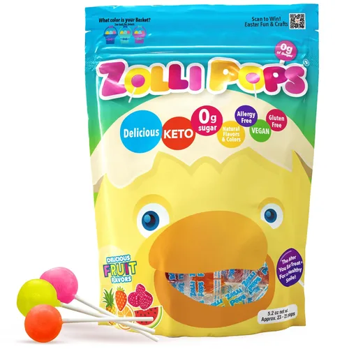 Vista 14 de Zollipops Clean Teeth Pops - Caramelos sin azúcar con xilitol, sin colorantes, caramelos libres de ceto y aptos para diabéticos, golosinas aprobadas