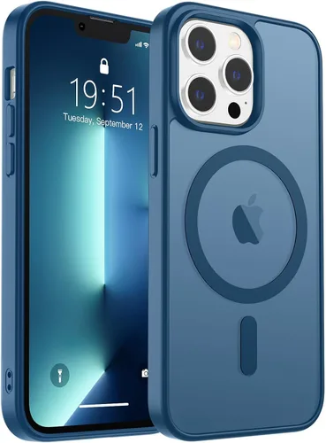 Vista 156 de zapica Funda magnética para iPhone Air, con protector de pantalla de vidrio templado, compatible con MagSafe, translúcida mate, a prueba de golpes