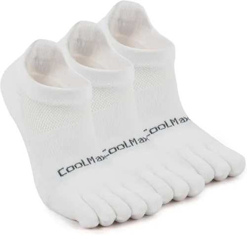Vista 8 de Coolmax - Calcetines de cinco dedos para correr para hombres y mujeres, calcetines atléticos con soporte de arco para correr, caminar, senderismo