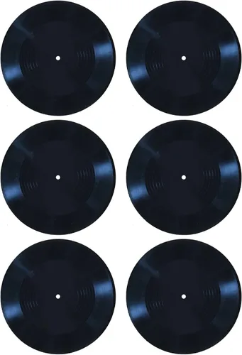 Vista 7 de MINI ZOZI Discos de vinilo en blanco negro de 12 pulgadas, 30 unidades en 1 paquete para decoración de habitación o decoración del hogar en la pared