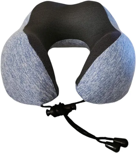 Vista 8 de Almohada cervical de viaje de espuma viscoelástica 100% pura para dormir Almohada de cuello de viaje portátil en forma de U Comodidad suave
