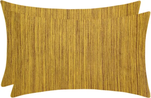 Vista 13 de The White Petals Fundas de cojín amarillo mostaza para sofá, sofá y cama (16 x 16 pulgadas, paquete de 2)
