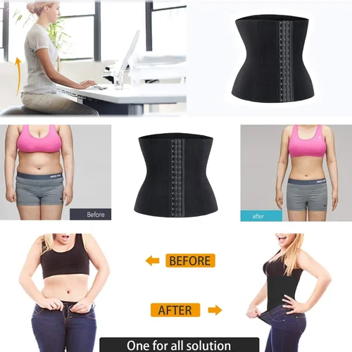Vista 6 de REYEOGO Shapewear Cinchers cintura entrenador para mujeres control de barriga postparto recuperación cinturón sin costuras cuerpo Shaper corsés faja