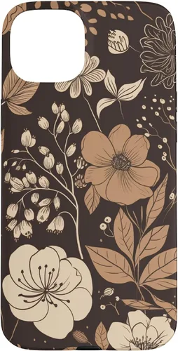 Vista 9 de Hazelnut Brown Wildflower Floral Flower Design Case for iPhone 17