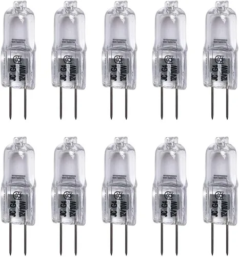 Vista 5 de Vstar Q20/G4/CL/12V, 10 vatios, tipo T3 JC, 12 voltios, transparente, base bipin G4, bombilla halógena (paquete de 20) Vida útil de 2000 horas